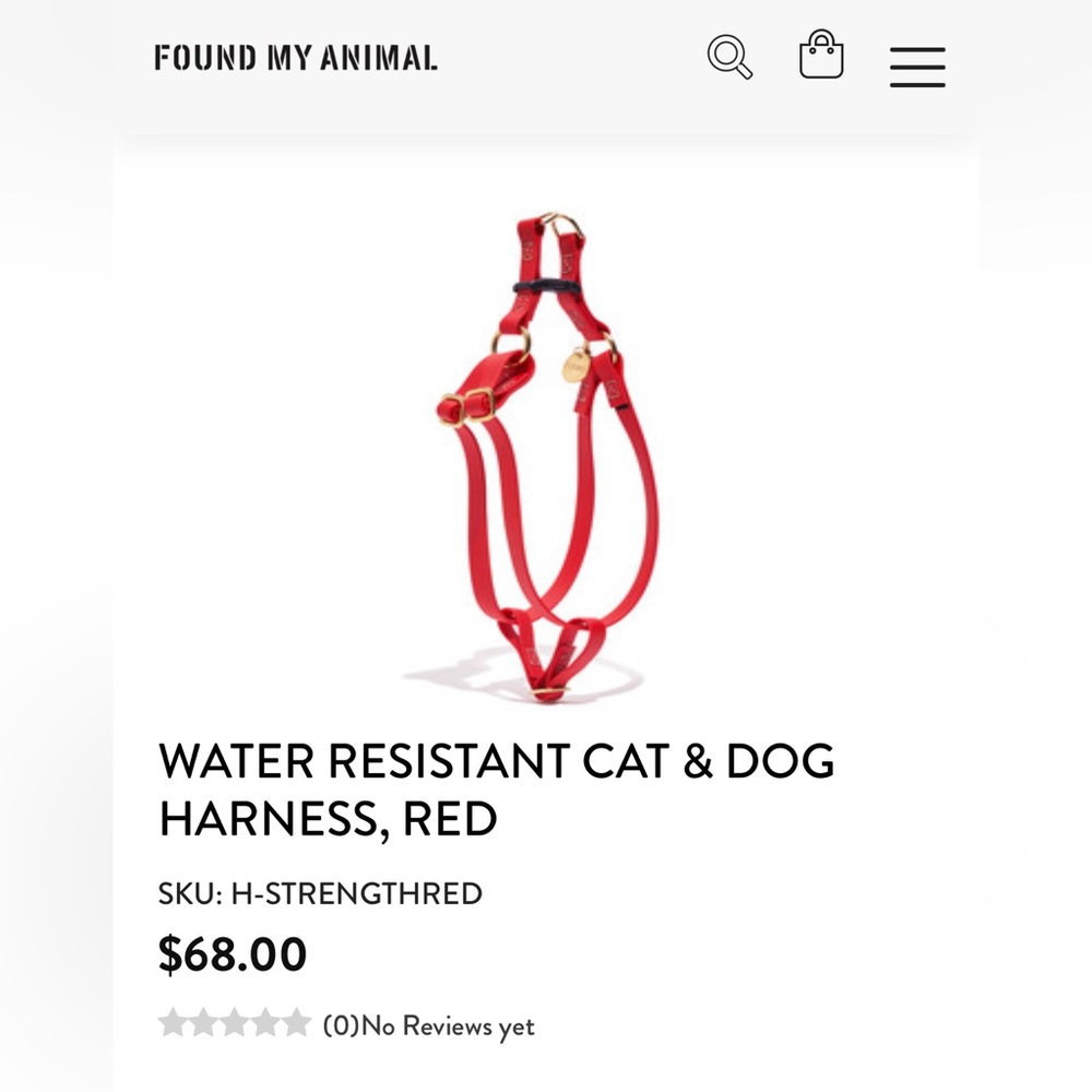 Dog Harness - Found My Animal size Small